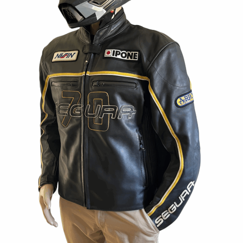 SEGURA VINTAGE BLEU JAUNE - XL - Homme - blouson reconditionné